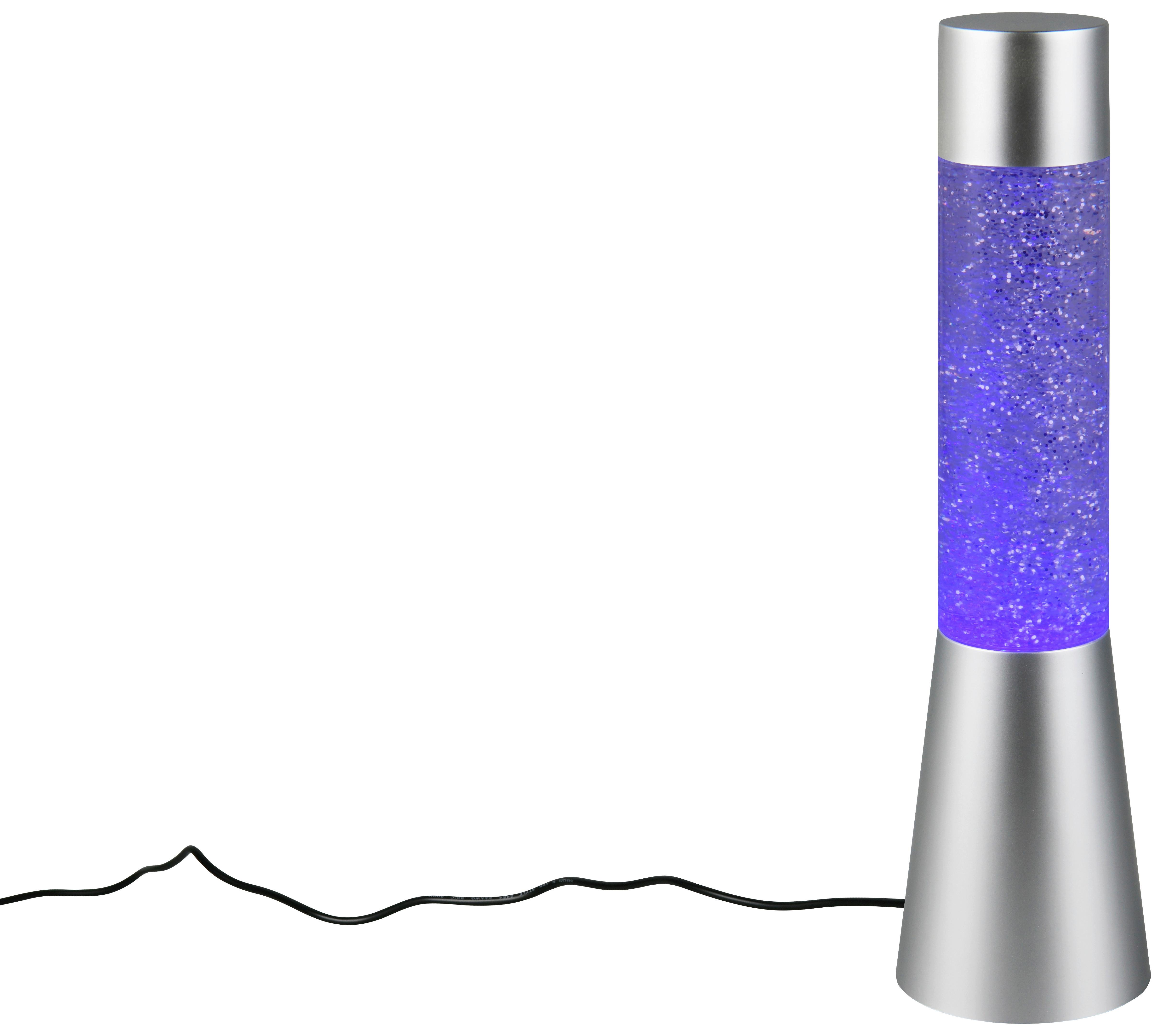 GLITTERLAMPA GERTRUDE - silver, Klassisk, metall/plast (9/33cm) - Mömax
