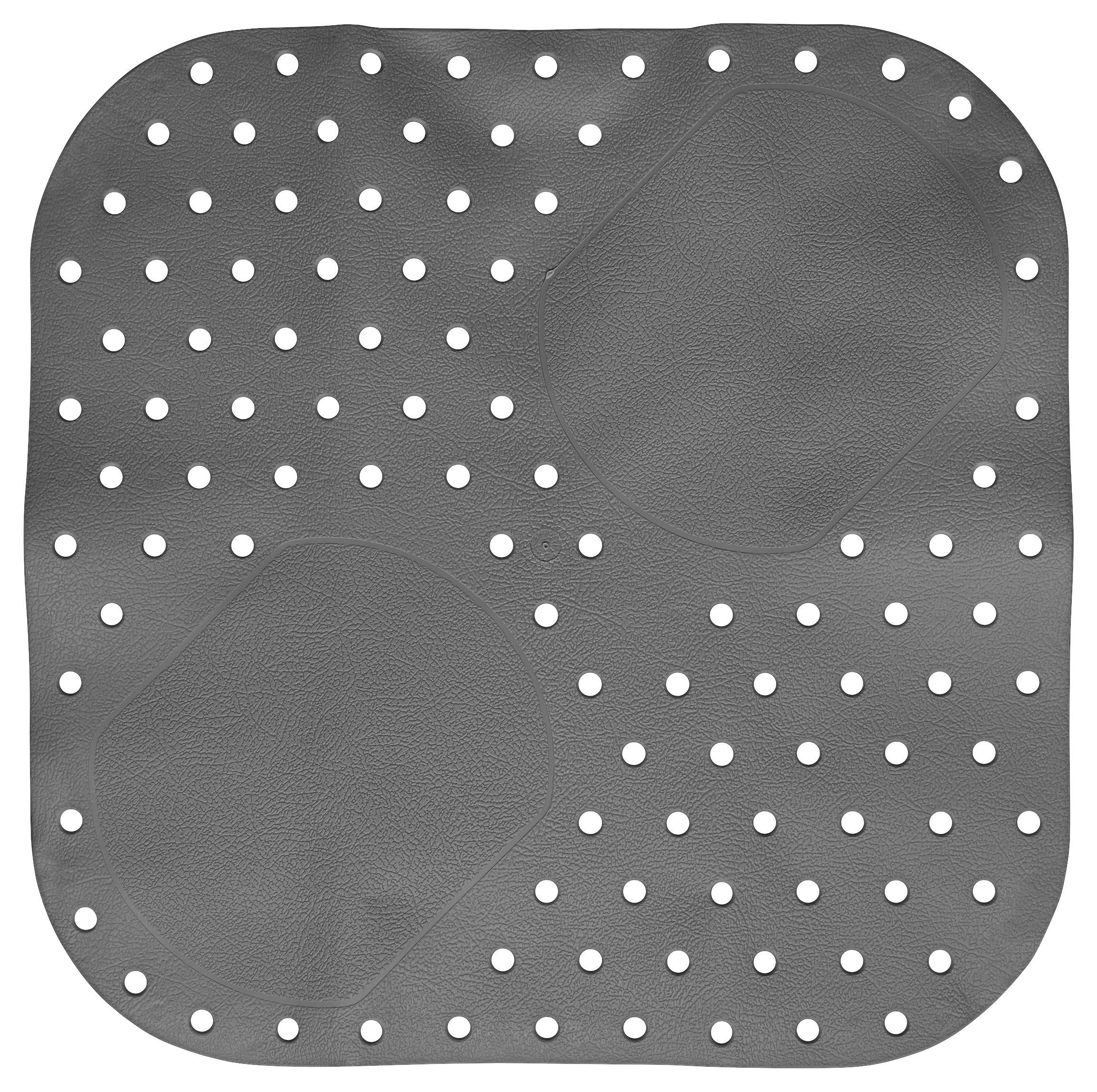 Duscheinlage Brad Anthrazit ca. 54x54cm - Anthrazit, Kunststoff (54/54cm) - Mömax