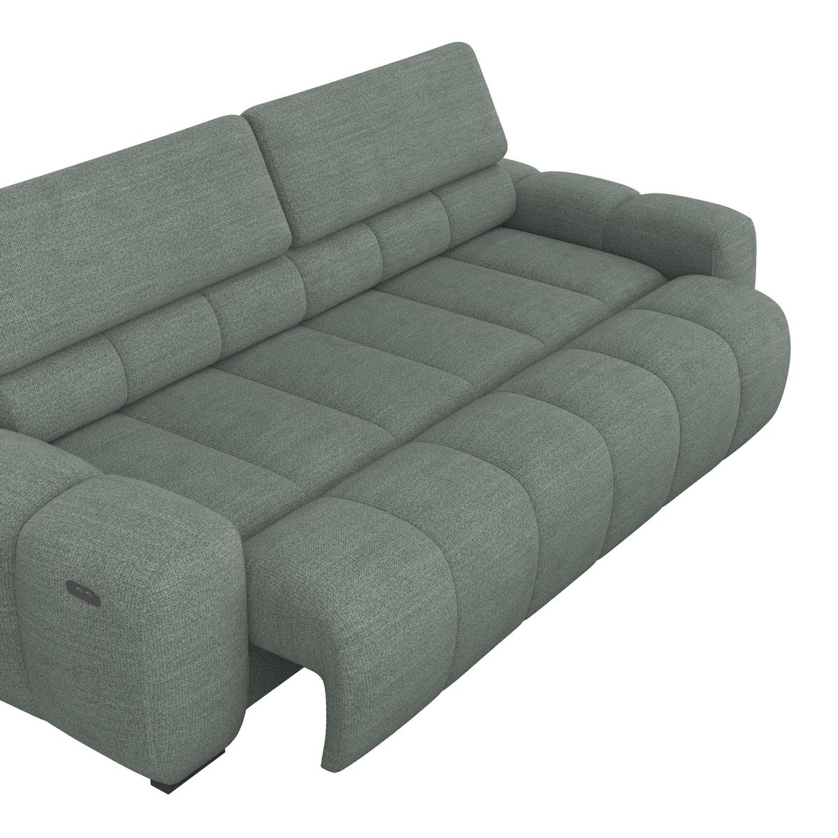 Velika Sofa Bull - zelena/crna, Trend, tekstil/plastika (248/77-97/108cm) - Luca Bessoni