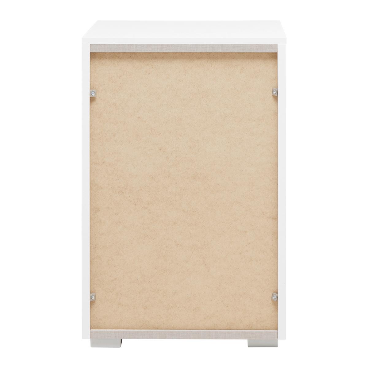 NOPTIERA FIFTY - alb, Konventionell, sticlă/material pe bază de lemn (40/61/42cm) - Premium Living