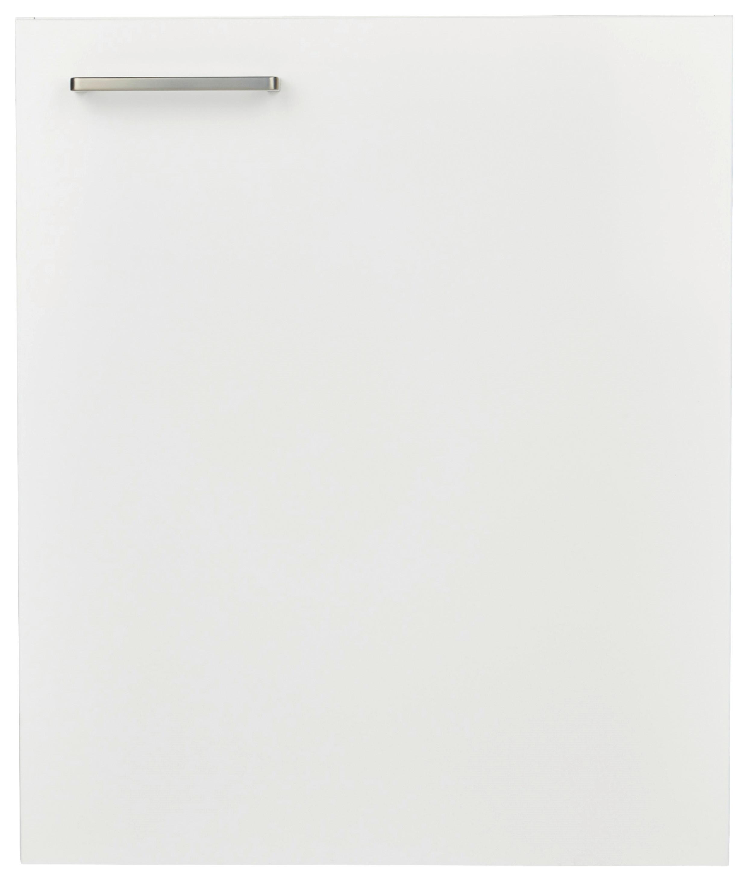 Küchenschrankfront Touch Weiß - Edelstahlfarben/Weiß, MODERN, Holzwerkstoff/Metall (60/72/1,9cm) - Nobilia
