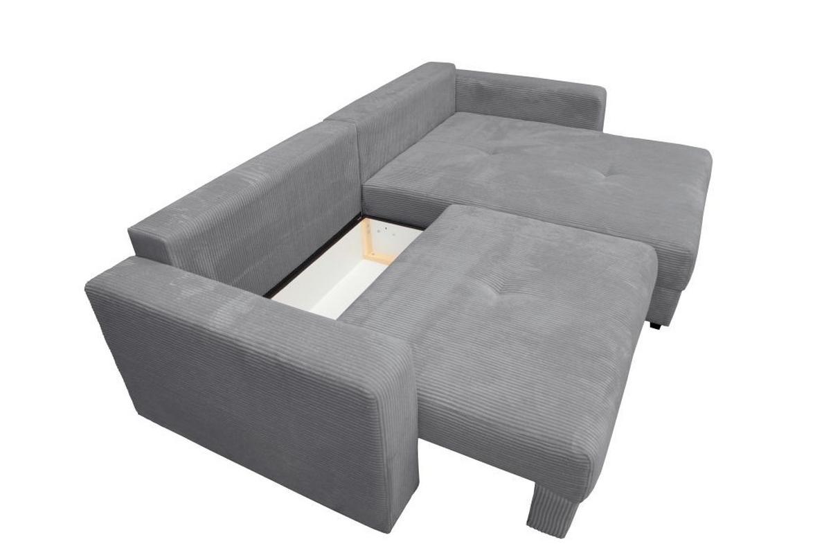 Kutna Garnitura Xela - siva/crna, Moderno, tekstil (265/170cm) - Modern Living