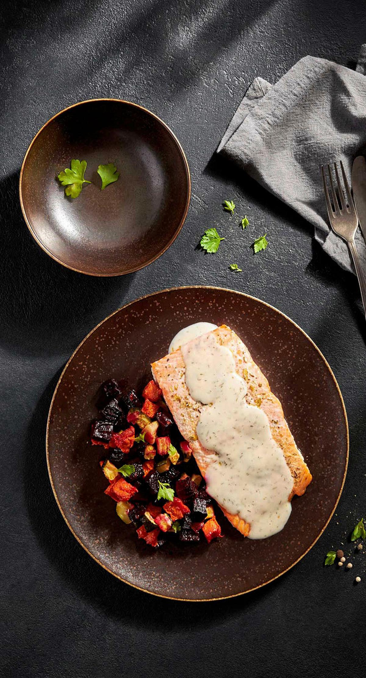 KOMBISERVICE POWERFUL - Schwarz/Braun, Trend, Keramik - Mäser