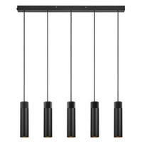 LAMPA WISZĄCA 2010483003 TILO PELA 5 CZARNA - czarny, Design, metal/drewno (80/24,6cm) - Nordlux