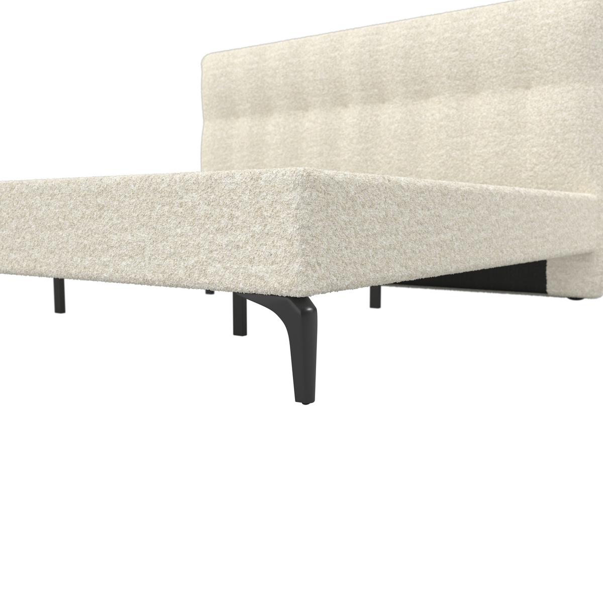 Polsterbett Clea ca. 180x200 cm Creme - Hellbraun/Creme, MODERN, Holz/Holzwerkstoff (180/200cm) - Bessagi Home