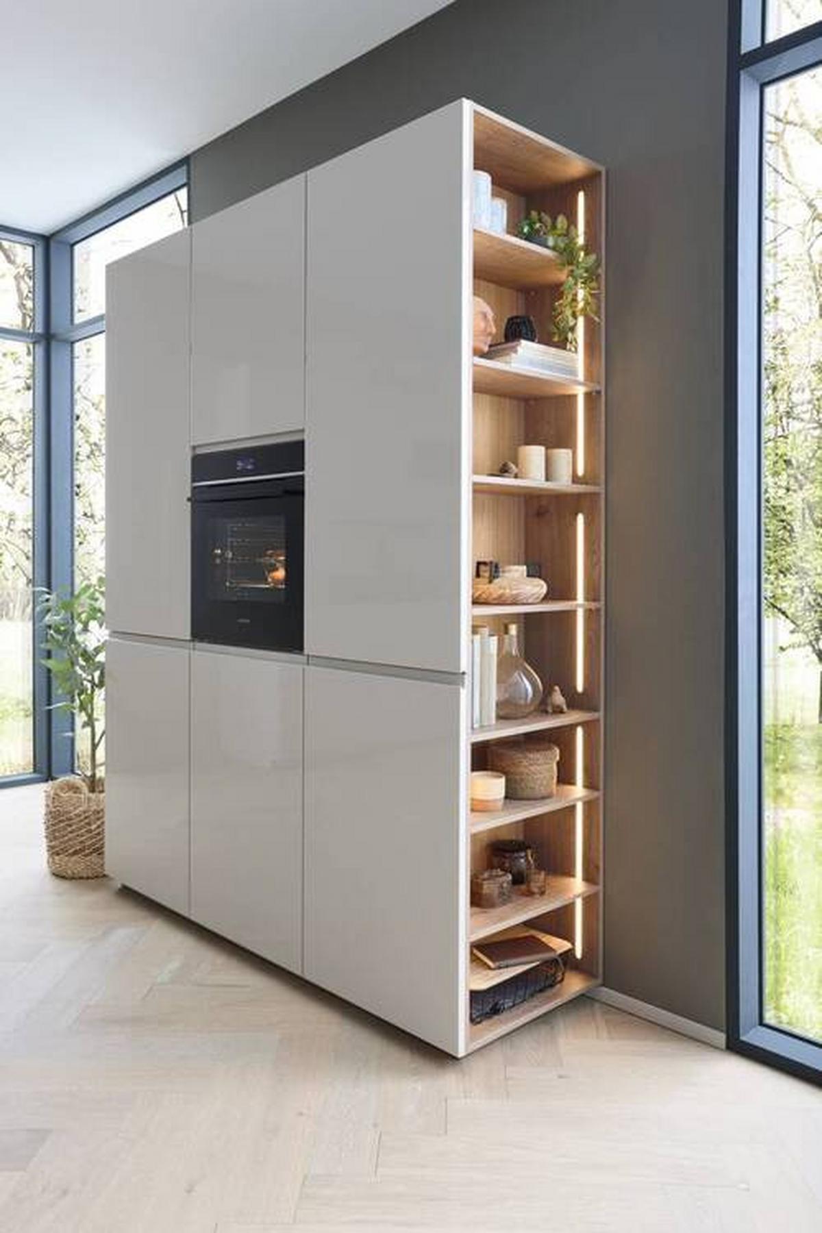 Einbauküche Alphalack Novalack in Sahara/Eichefarben - Eichefarben/Sahara, Modern, Holzwerkstoff (180/345cm) - Dieter Knoll