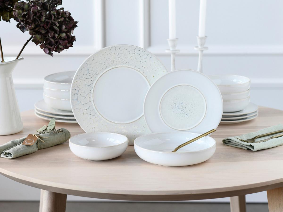 Jedilni Servis Unico Toscania, 16-Delni - krem barve/bela, Basics, keramika - Creatable