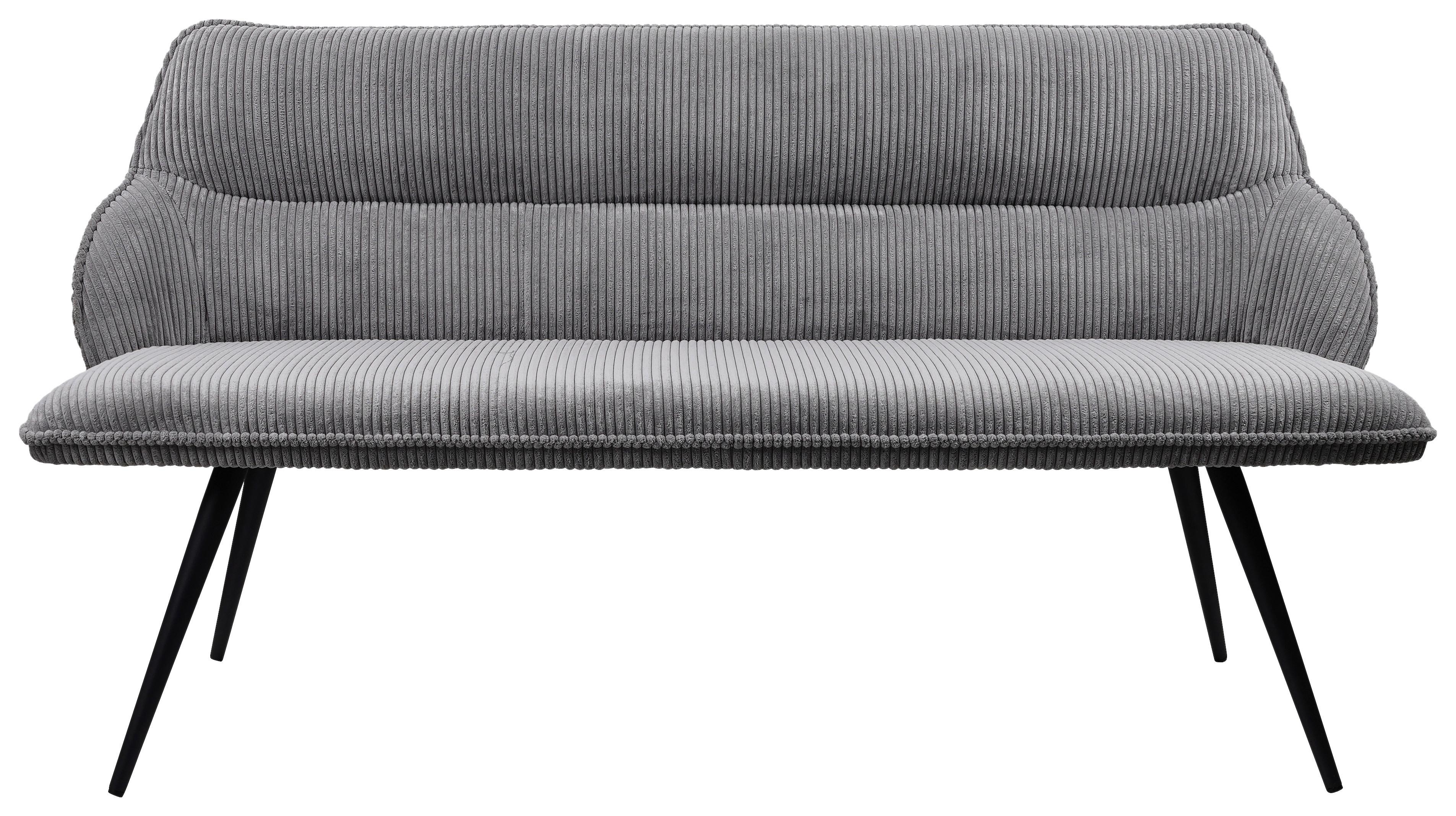 Klop Bursa, Siva - siva/črna, Moderno, kovina/tekstil (163/67/85cm) - MID.YOU