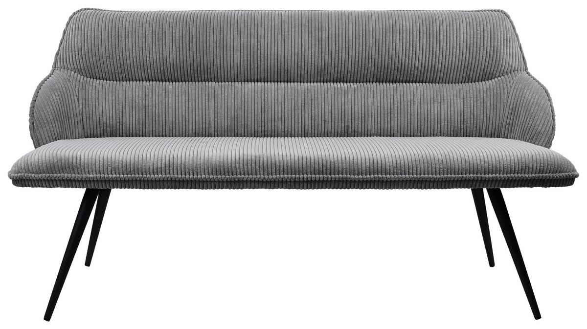 Klop Bursa, Siva - siva/črna, Moderno, kovina/tekstil (163/67/85cm) - MID.YOU