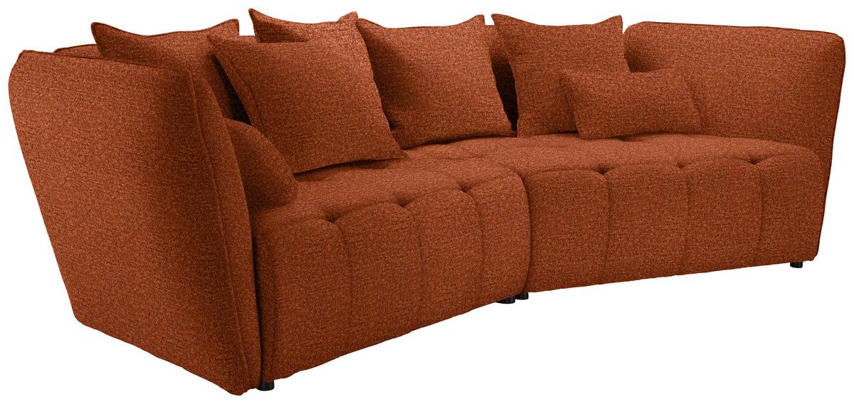 Boxspringsofa Sofi Rostfarben - Rostfarben/Schwarz, MODERN, Textil (294/93/152cm) - Premium Living