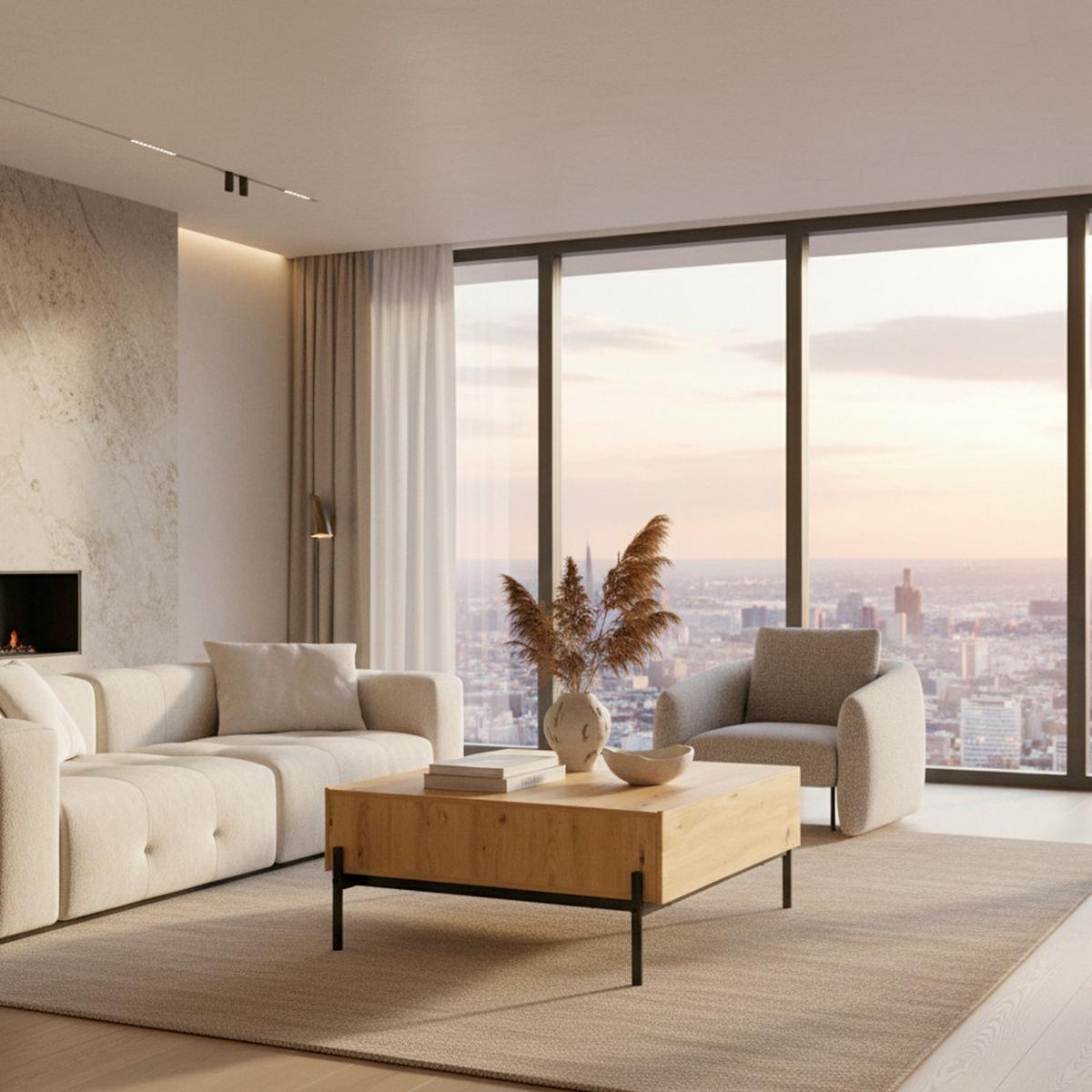 Couchtisch Jasmina Eichefarben/Schwarz MDF - Eichefarben/Schwarz, MODERN, Holz/Metall (85/80/37cm) - Bessagi Home