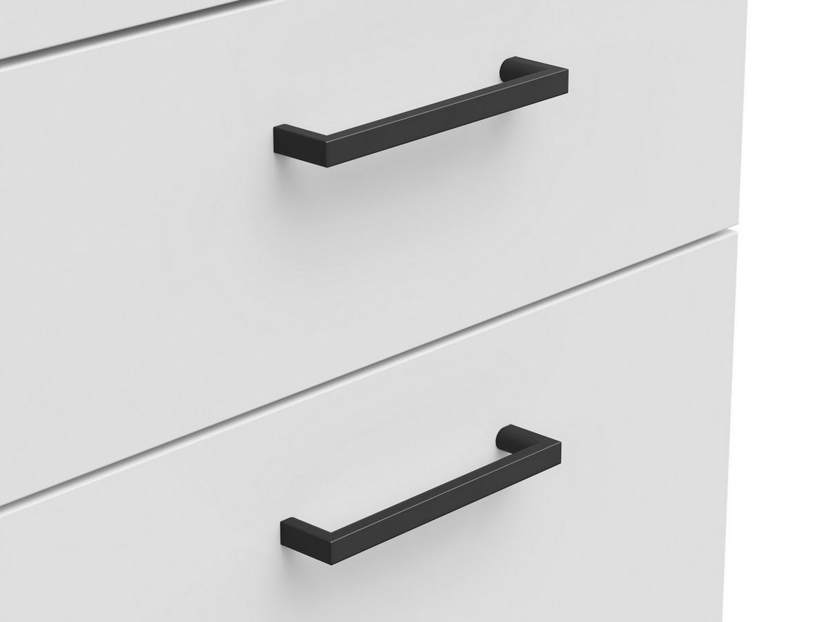 Kommode Multistauraum Weiß - Anthrazit/Schwarz, MODERN, Holzwerkstoff/Kunststoff (45/115/40cm) - Mömax