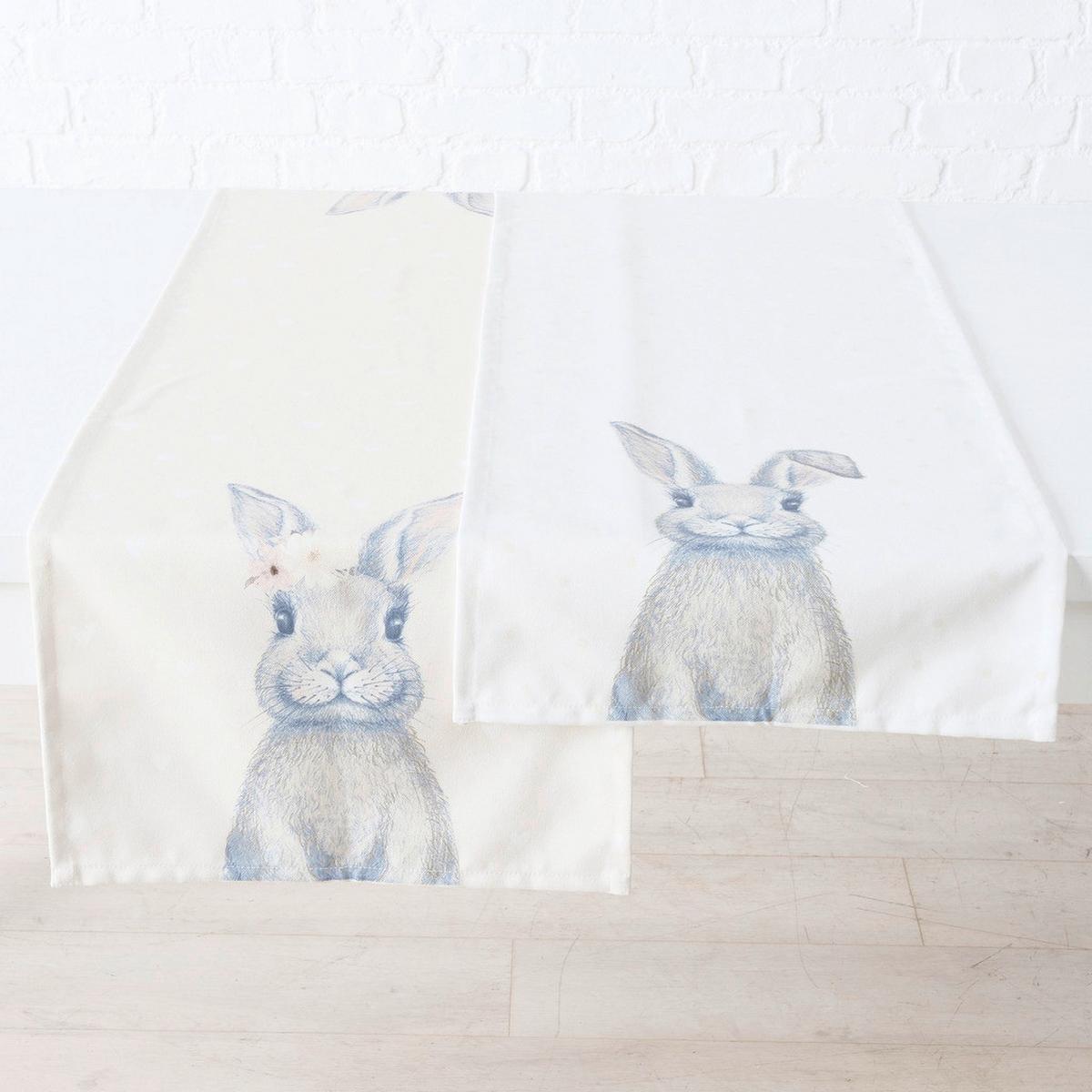 TISCHLÄUFER BELLA - Weiss/Braun, Konventionell, Textil (40/140cm) - Modern Living