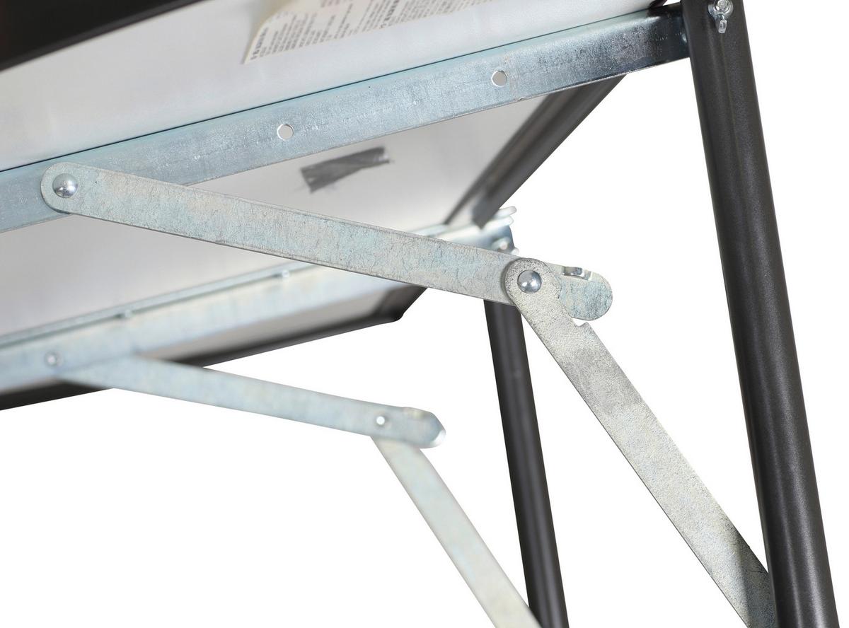 Balkonklapptisch ca. 50x100 cm Anthrazit - Anthrazit, Basics, Holzwerkstoff/Metall (50/100/20cm) - Gardenson