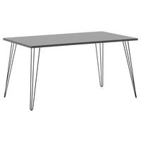Schreibtisch Fynn Platingrau - Platinfarben/Schwarz, Design, Holzwerkstoff/Metall (140/80/74cm) - MID.YOU