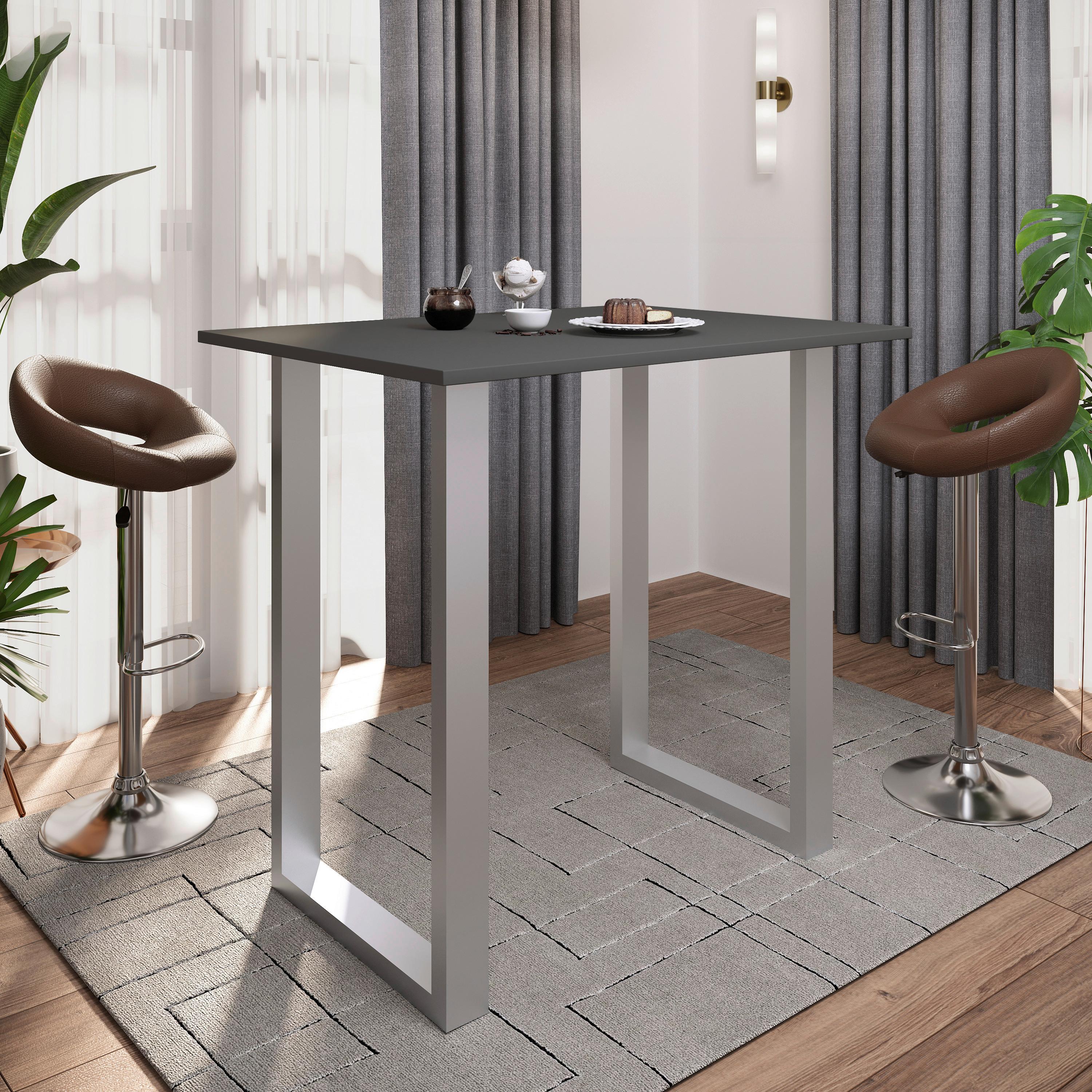 BARTISCH XONA B 110X80 - Honigeiche/Silberfarben, Konventionell, Holzwerkstoff/Metall (110/102/80cm)