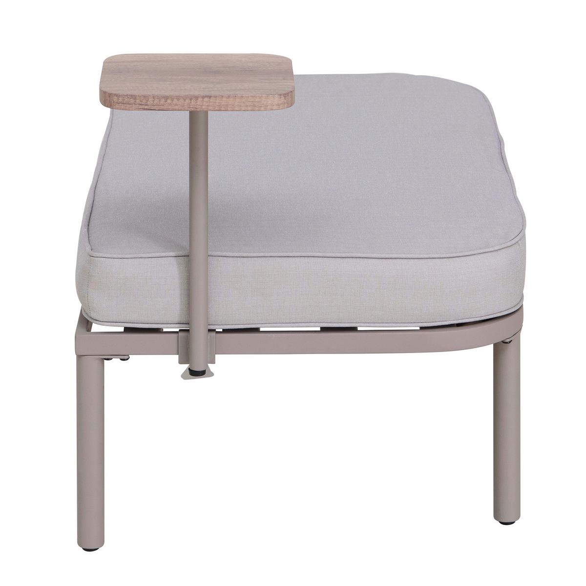 Doppelliege Tagesbett Porto Grau/Naturfarben - Naturfarben/Grau, Basics, Holz/Kunststoff (142/82/128cm) - Modante