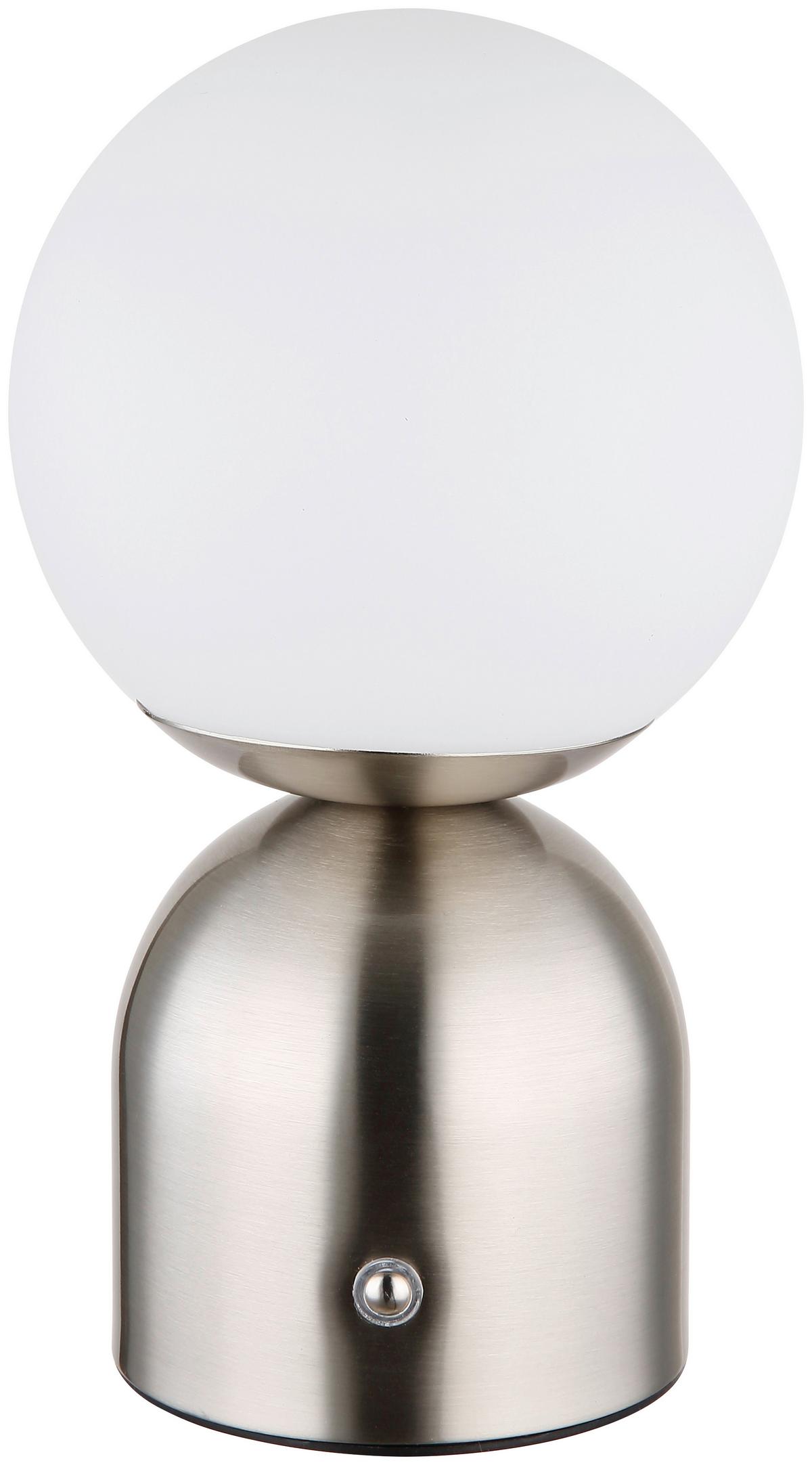 Led Svjetiljka Stolna Lopa - boje nikla/opalna, Moderno, metal/plastika (12/21cm) - Mömax