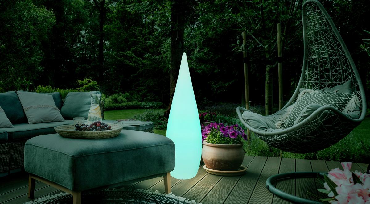 LED-Außenleuchte Vascon Opal/Weiß max. 5 Watt - Opal/Weiß, MODERN, Kunststoff (36/120cm)