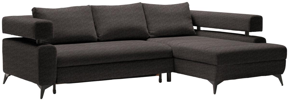 Coltar ROSALIE - maro închis, Konventionell, textil (265/184cm) - Modern Living