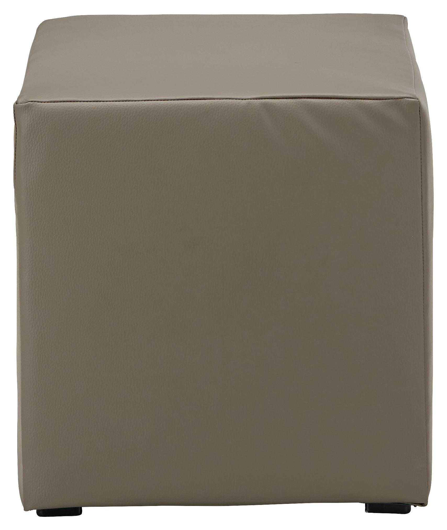 Hocker Bali in Braun - Schwarz/Braun, Kunststoff/Textil (40/42/40cm) - Mömax