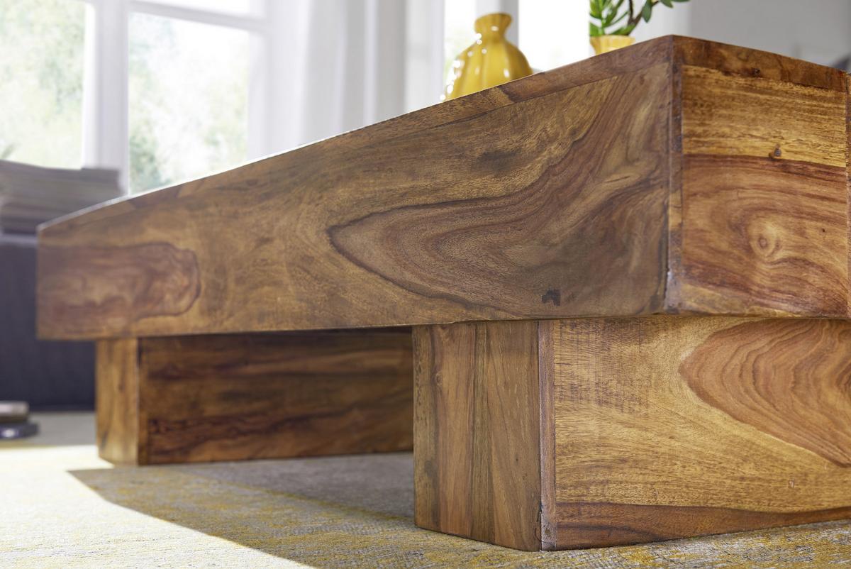 Couchtisch "Sira" , ca. 120x45 cm, aus Sheesham - Sheeshamfarben, Design, Holz (120/45cm) - MID.YOU
