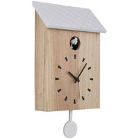 ZEGAR ŚCIENNY LIV - czarny/biały, Lifestyle, karton/drewno (22/38/7,8cm) - Novel