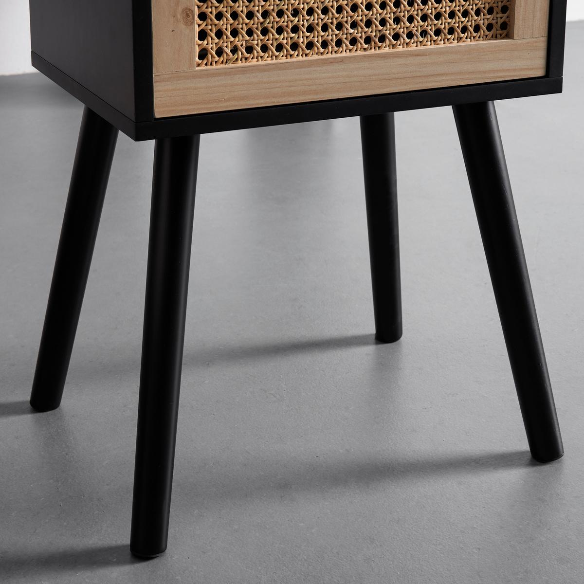 Beistelltisch Denis Hellbraun/ Schwarz MDF - Schwarz/Naturfarben, MODERN, Holz/Holzwerkstoff (40/30/54cm) - Bessagi Home