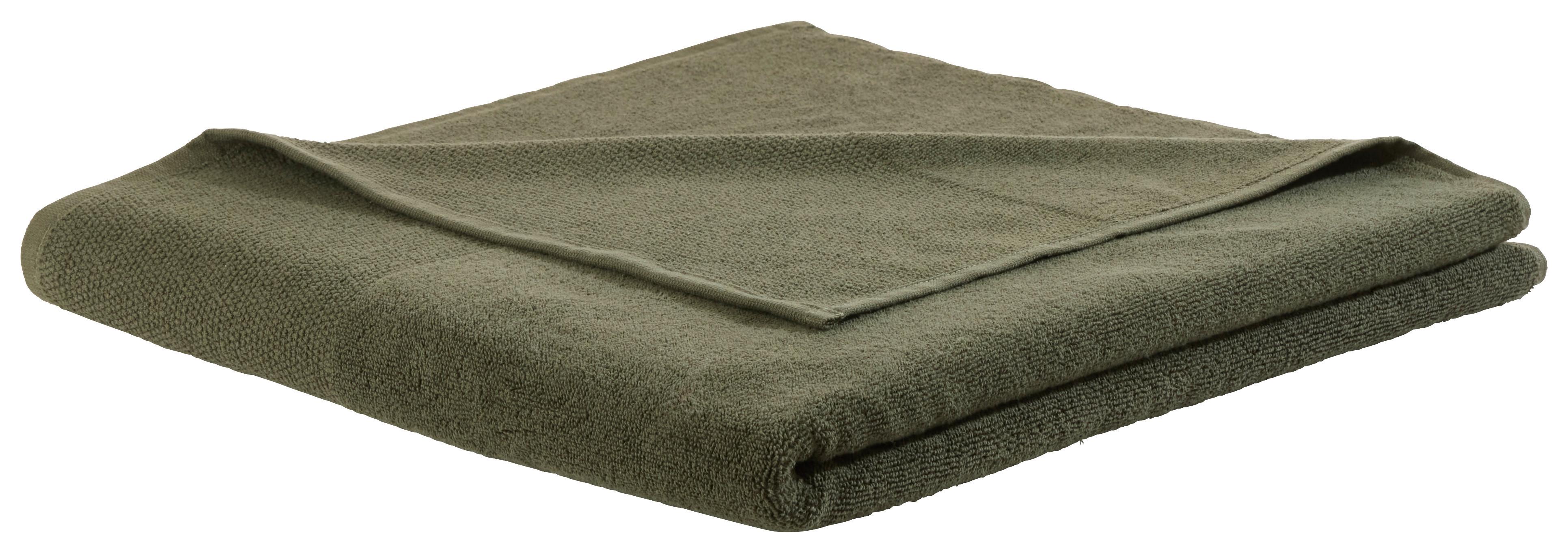 Badetuch Olivia in Grün ca. 90x160cm - Grün, KONVENTIONELL, Textil (90/160cm) - Premium Living