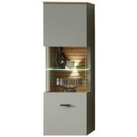 Hängevitrine Memphis Grün/Eiche Artisan - Schwarz/Eiche Artisan, MODERN, Holzwerkstoff/Metall (40/124/36cm) - Premium Living