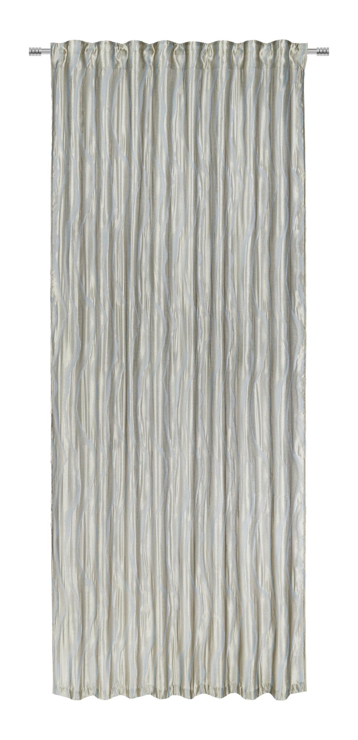 Končana Zavesa Phil - zlate barve/žadasto zelena, Romantika, tekstil (135/255cm) - Premium Living