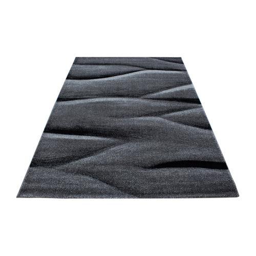 Webteppich Lucca Schwarz ca. 120x170cm - Schwarz, Trend, Textil (120/170cm)