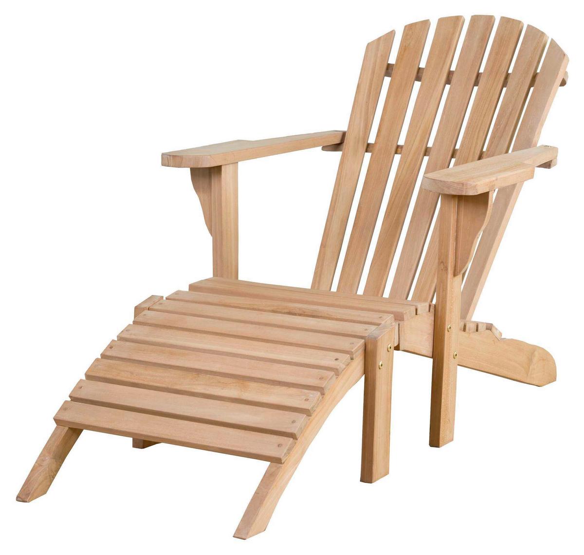 Adirondack Woodie Teakholz - Hellbraun/Grau, KONVENTIONELL, Holz (73/86/141cm)