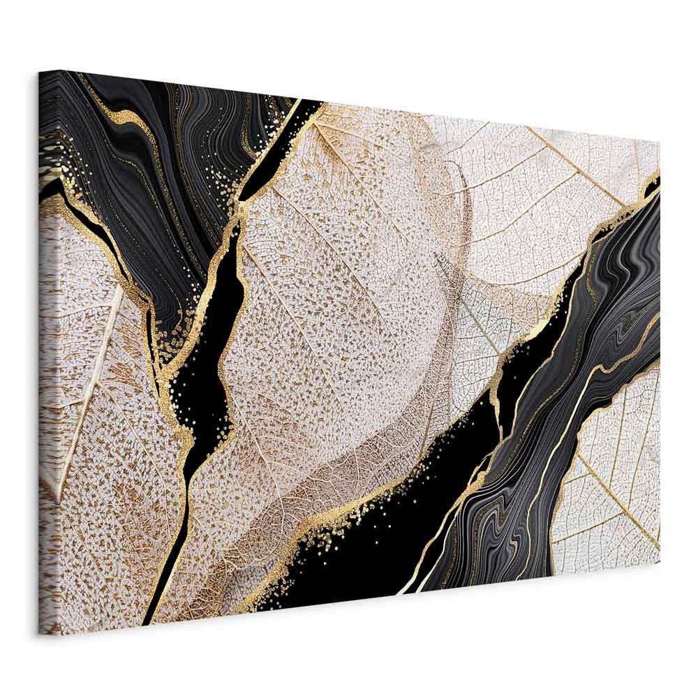 Slika Na Platnu Moment - črna/barve kapučina, Basics, tekstil/les (120/80/1.2cm) - artgeist