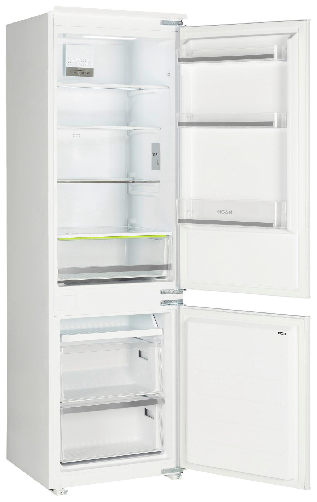 Kühl-Gefrier-Kombination EKMBMFNFE Schlepptürtechnik - Weiß, Basics, Glas/Kunststoff (54,0/178,5/51,0cm) - Mican