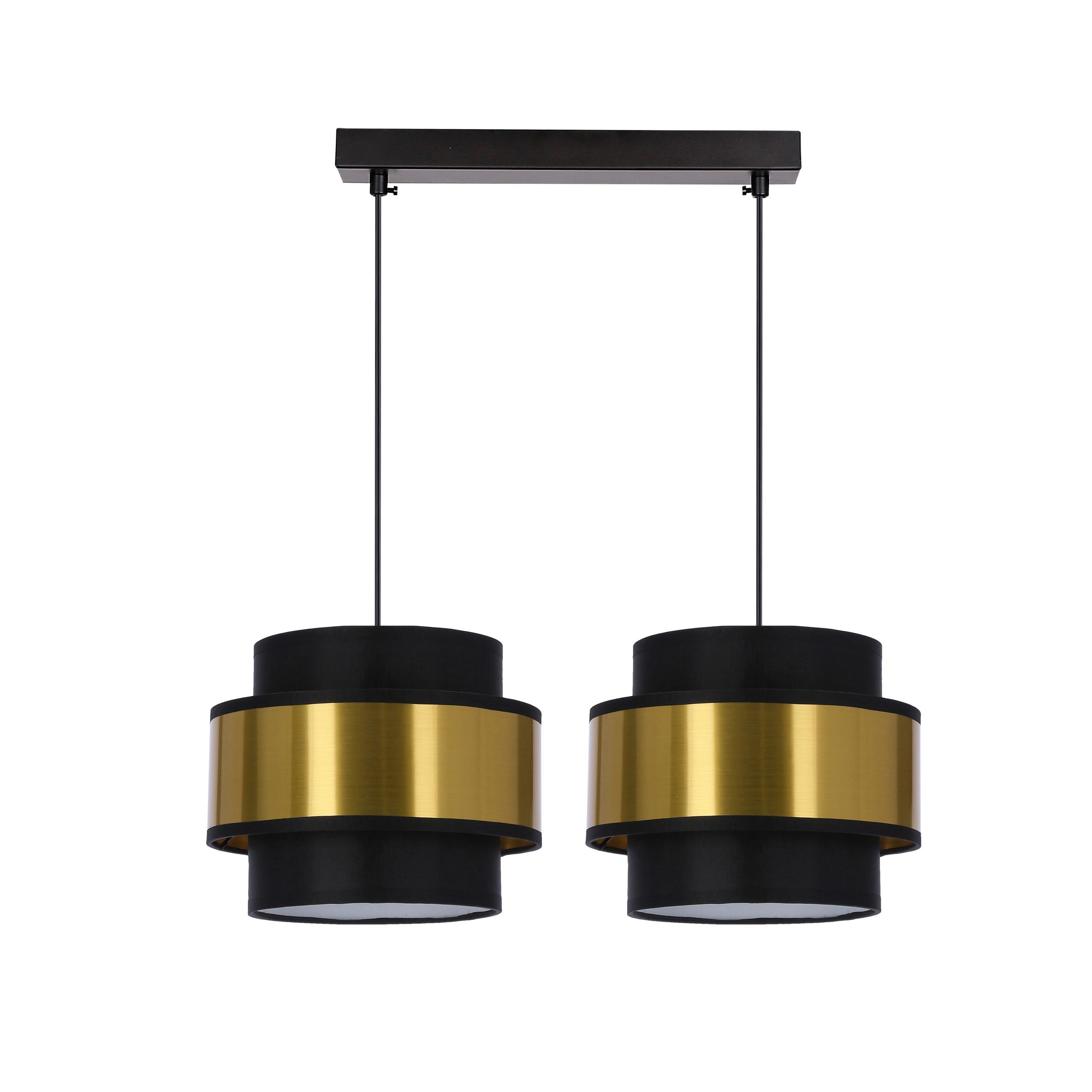 Viseća Svjetiljka Prestige - zlatne boje/crna, Design, metal/plastika (55/20/100cm)
