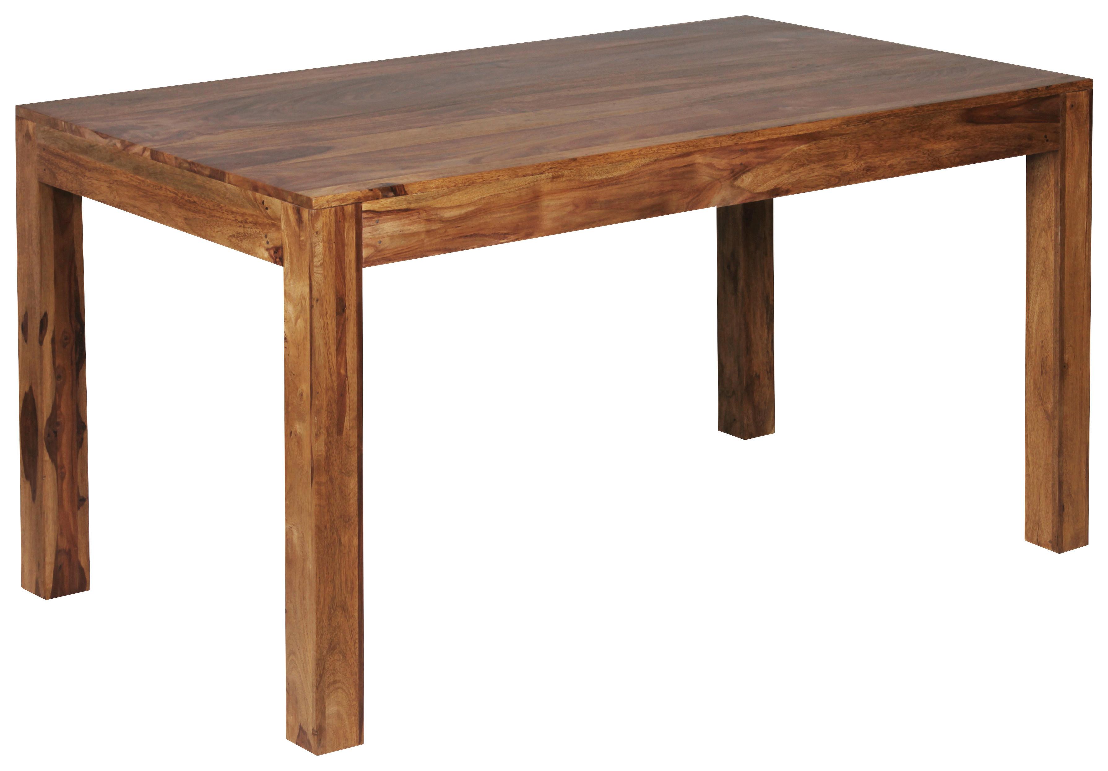 Jedilna Miza Mumbai, Pravi Les, 140x80cm - barve indijskega rožnega lesa, Design, les (140/80/76cm) - MID.YOU