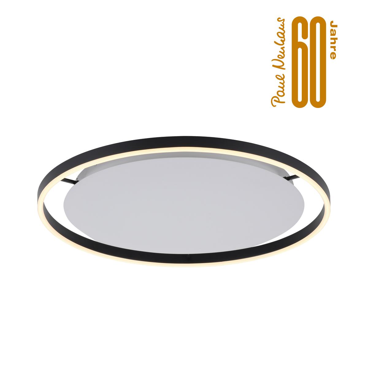 LAMPA SUFITOWA LED 15392-13 RITUS - antracytowy, Design, tworzywo sztuczne/metal (58,5/58,5/5,3cm)
