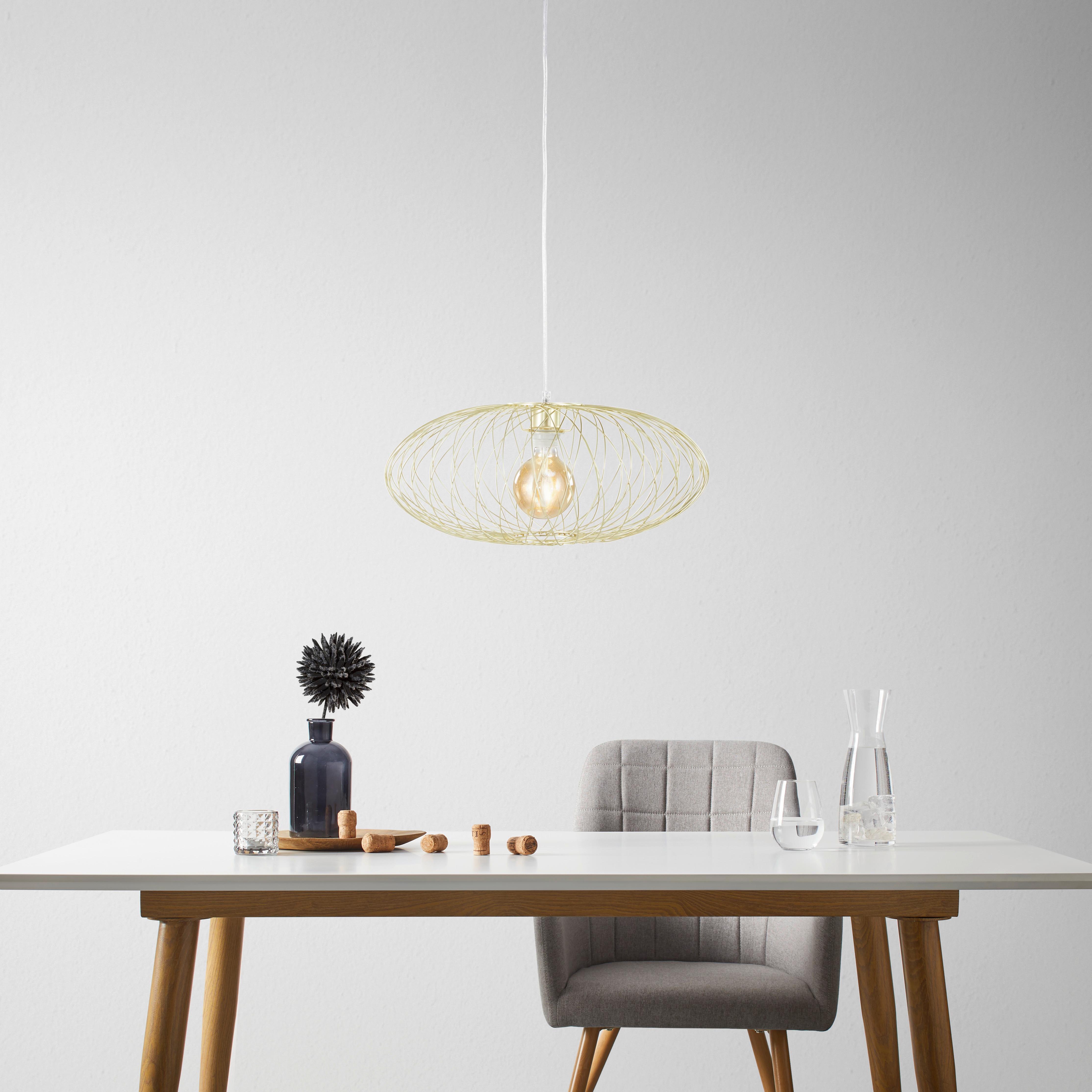 Hängeleuchte Tiziana max. 40 Watt - Goldfarben, MODERN, Metall (50/150cm) - Bessagi Home