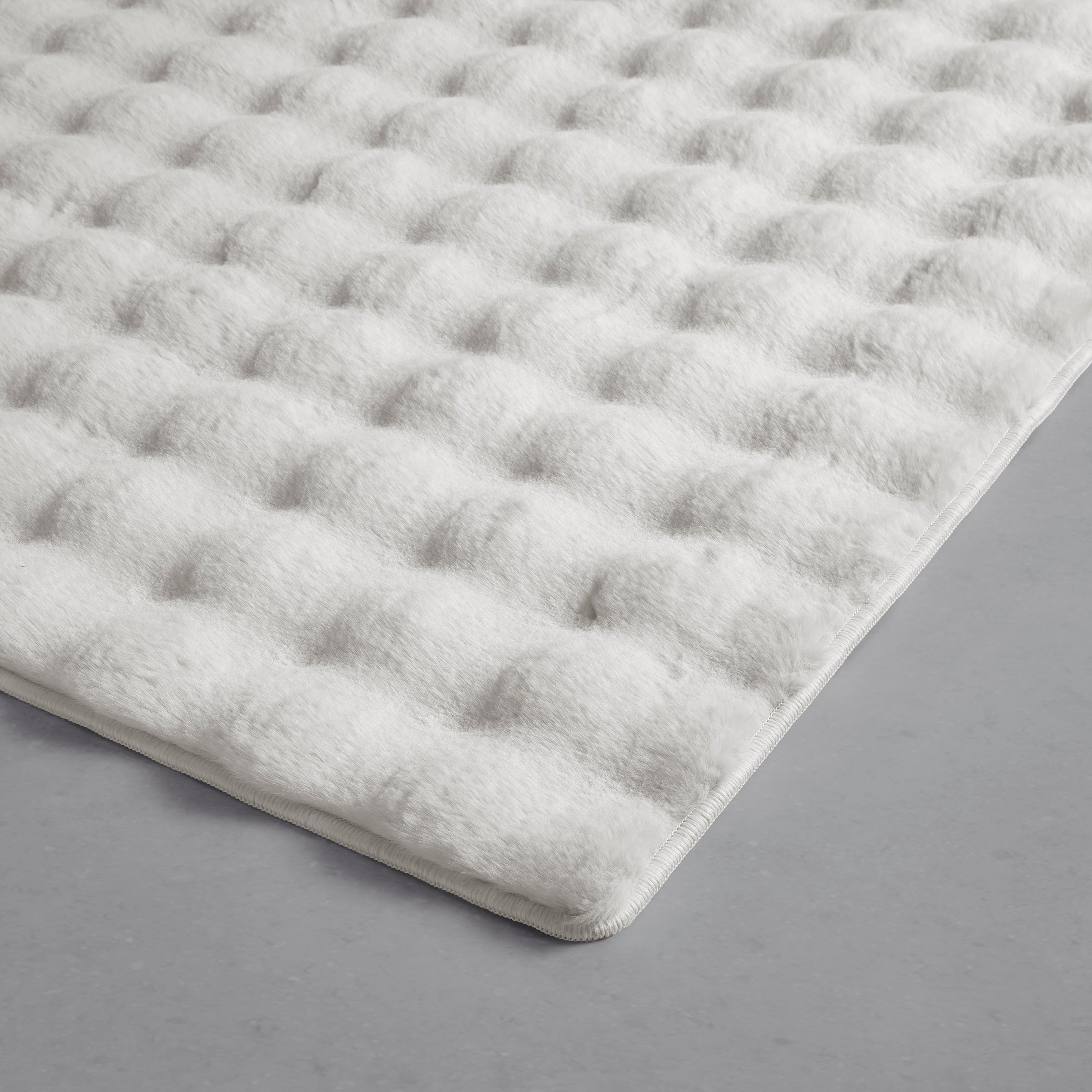 KONSTFÄLL BUBBLE 2 - cremefärgad, Modern, textil (120/170cm) - Mömax