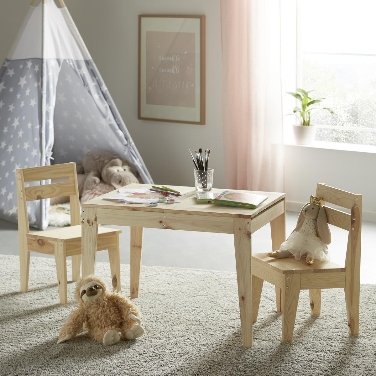 Kindersitzgruppe aus Kiefer Massiv - Kieferfarben, KONVENTIONELL, Holz (65/50/50cm) - Mömax