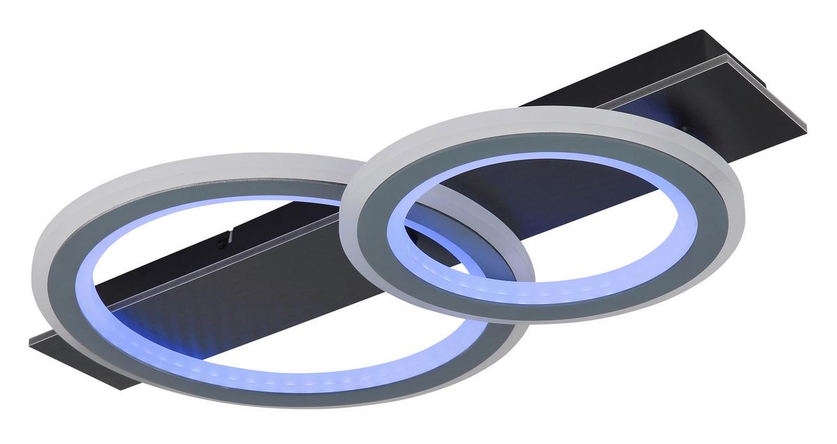 Led Stropna Svjetiljka Jayden - siva/svijetlo siva, Design, metal/plastika (63/37/8cm) - Globo