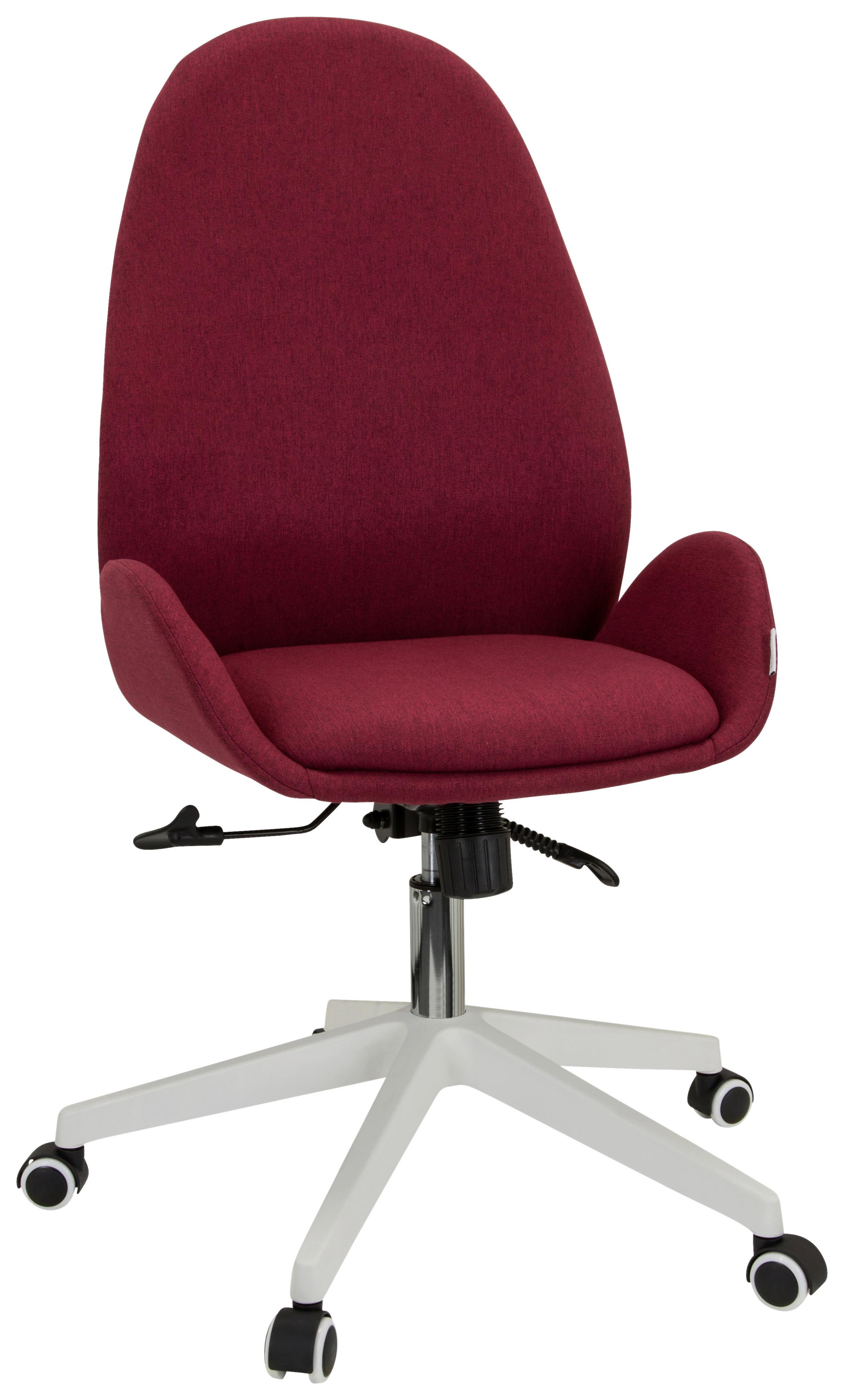 Vrtljivi Stol Avea I, Bordo Rdeča - bela/bordo, Basics, umetna masa/tekstil (56/104/58cm) - MID.YOU