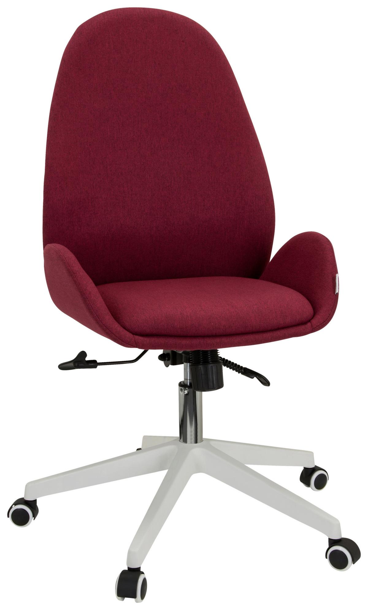 Vrtljivi Stol Avea I, Bordo Rdeča - bela/bordo, Basics, umetna masa/tekstil (56/104/58cm) - MID.YOU