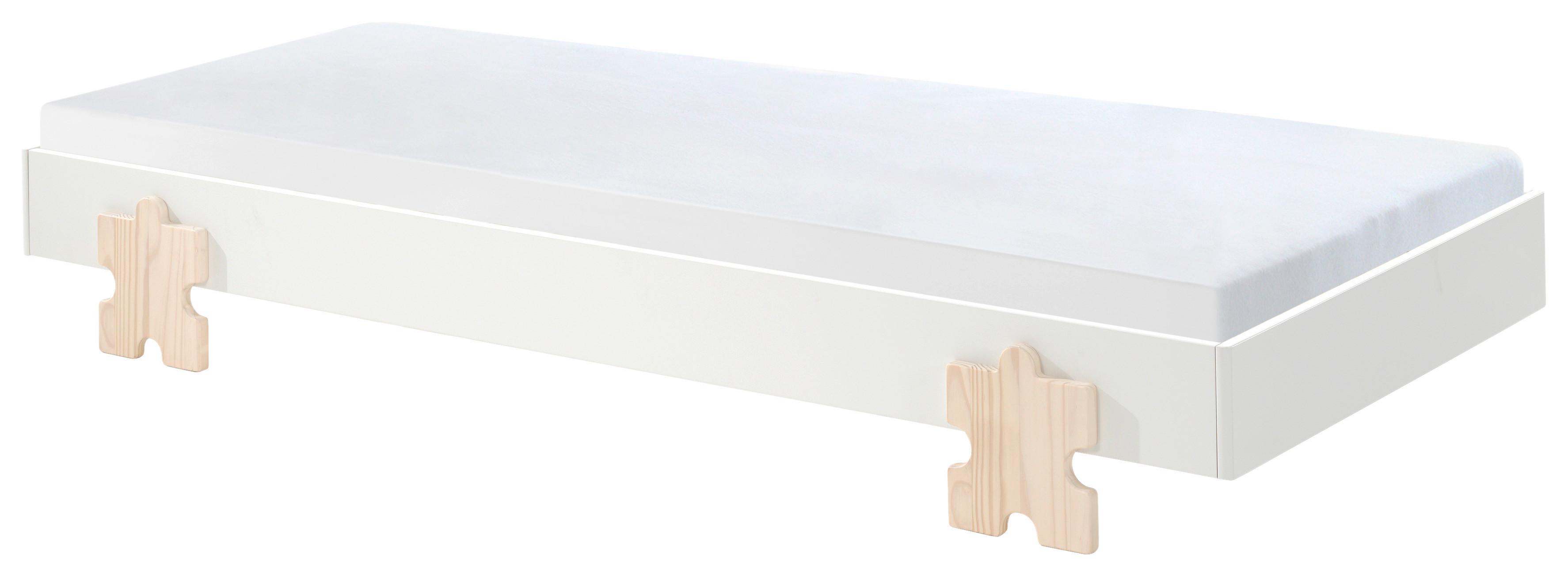 Kinder-/Juniorbett Modulo ca. 90x200 cm Weiß - Weiß/Kieferfarben, MODERN, Holz/Holzwerkstoff (90/200cm) - MID.YOU
