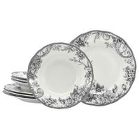 Serviciu de masă Adelaide 8/1 - alb/gri, Basics, ceramică - Creatable