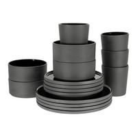 Kombinirani Servis Futuro Black, 16-Delni - črna, Trend, keramika (41/39/35null) - Creatable