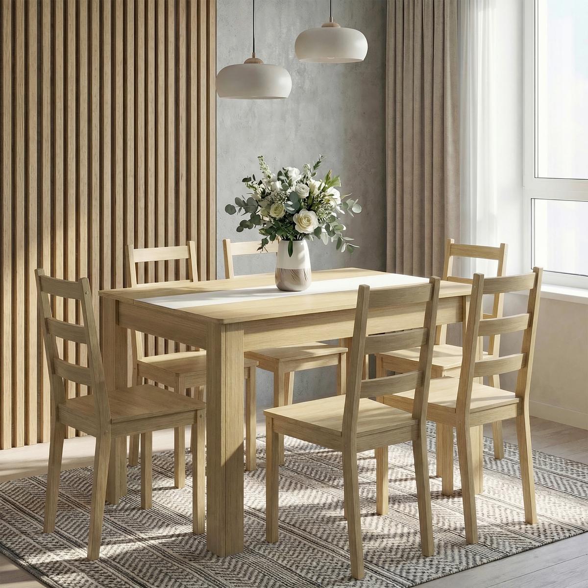 Esstisch Vcm Esstisch "disalo" 140x80 - Honigeiche/Weiss, Modern, Holzwerkstoff (140/80/75cm) - MID.YOU