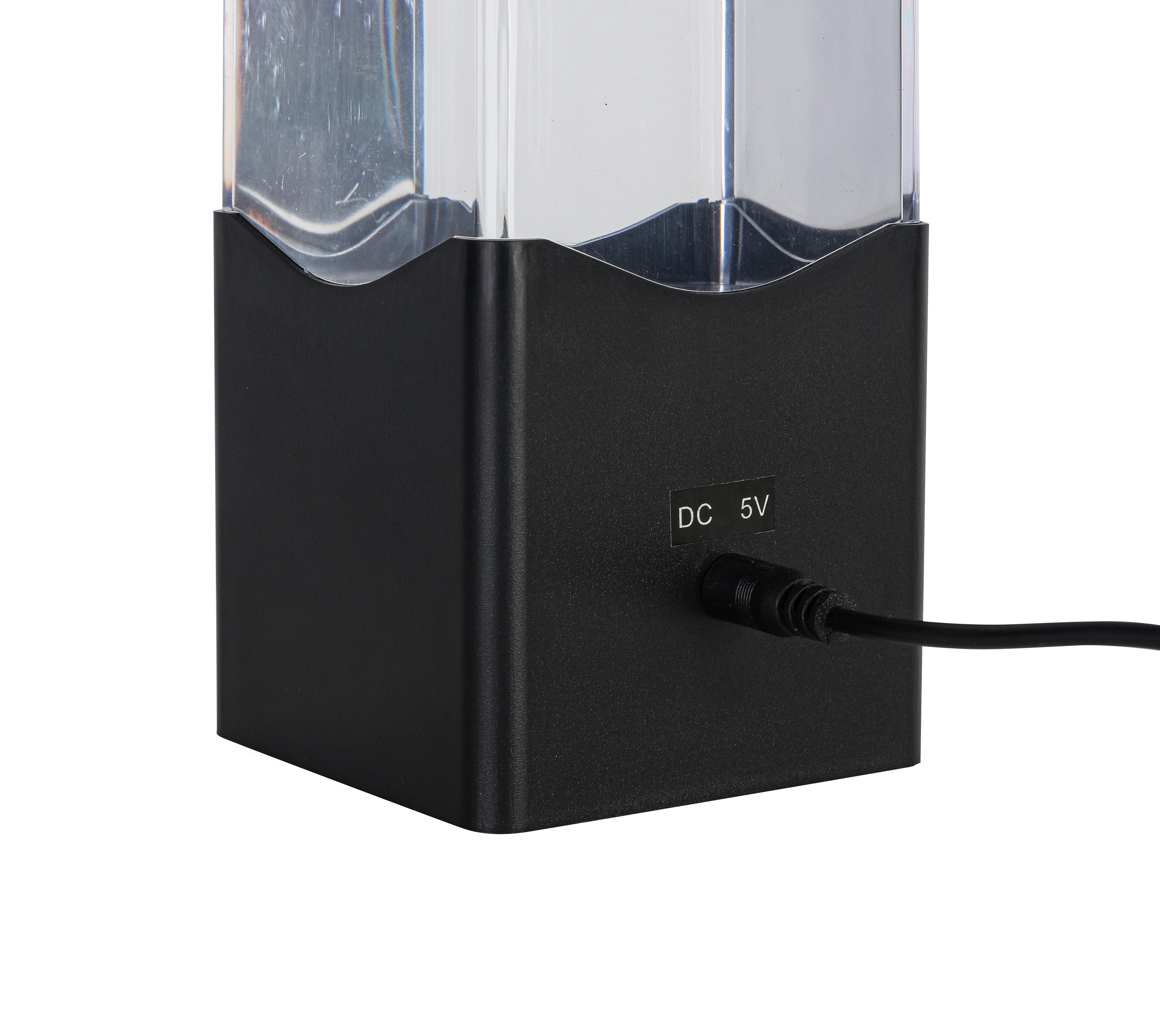 LED-DEKORATIONSLAMPA QUALI - svart/transparent, Modern, plast (7,5/23,3/7,5cm) - Mömax