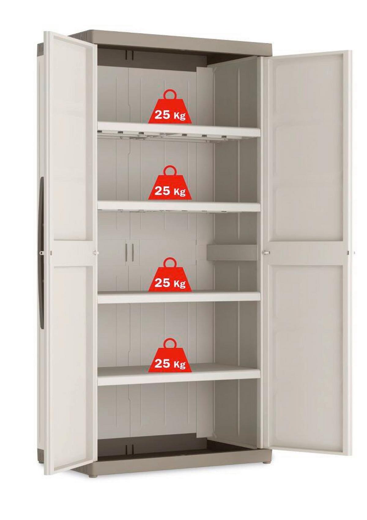 Szerszámosszekrény Keter Excellence Xl 241051 - világosszürke/homokszínű, műanyag (89/54/182cm) - Keter